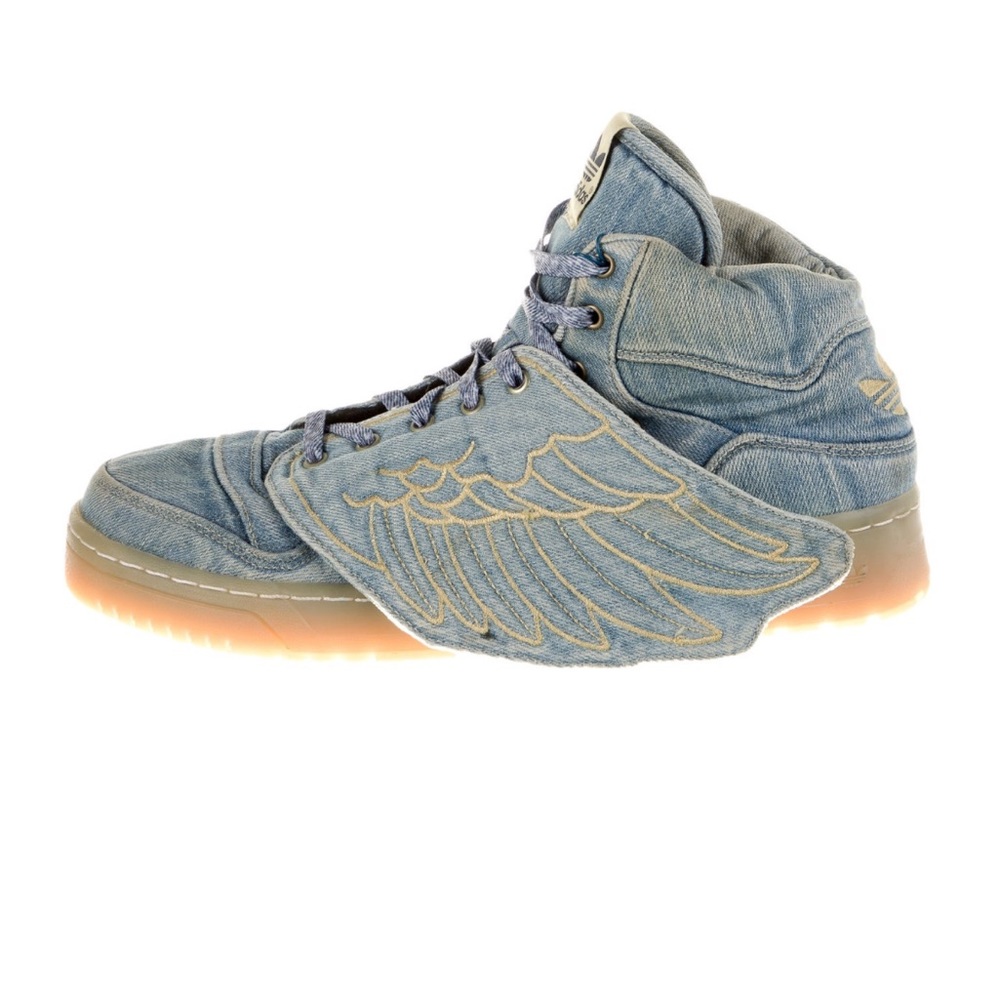 jeremy Scott denim wing sneakers